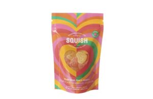 Squish candies heart shaped