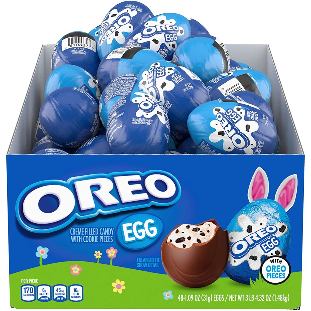 Oreo Creme chocolate filled eggs for easter